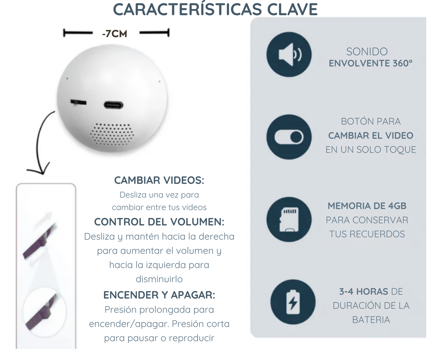 Bola con video personalizable